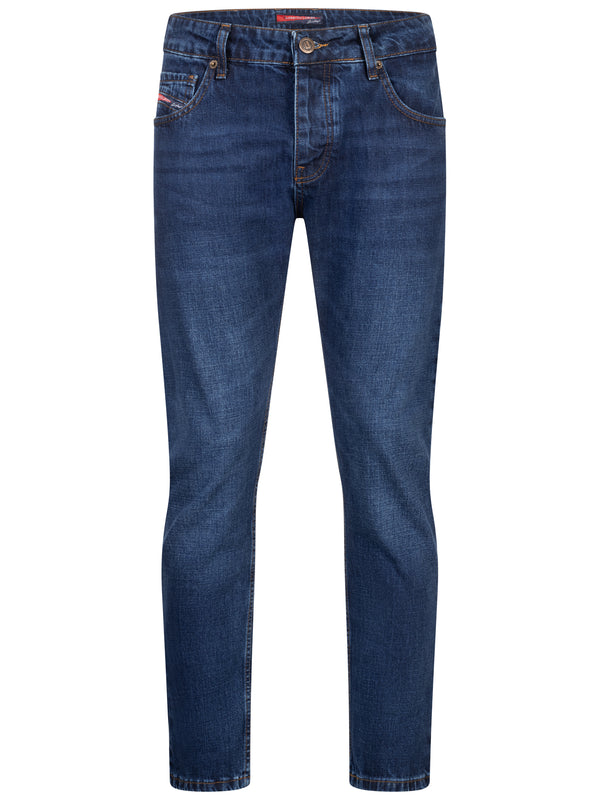 Lorenzo Loren Herren Jeans Regular Fit Dunkelblau LL-4013