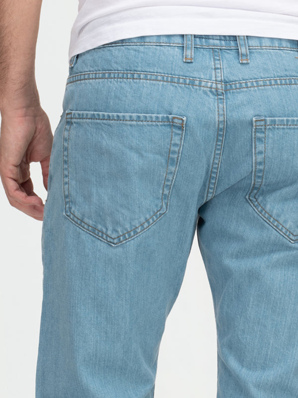 Lorenzo Loren Herren Jeans Regular Fit Hellblau LL-4014