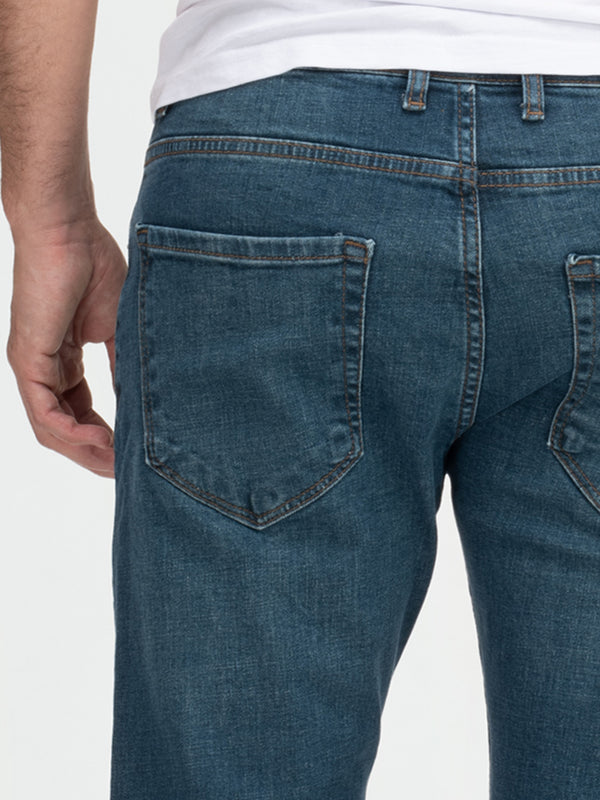 Lorenzo Loren Herren Jeans Regular Fit Blau LL-4016