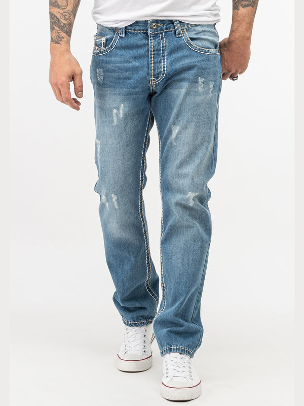 Rock Creek Herren Jeans Comfort Fit Blau RC-2268