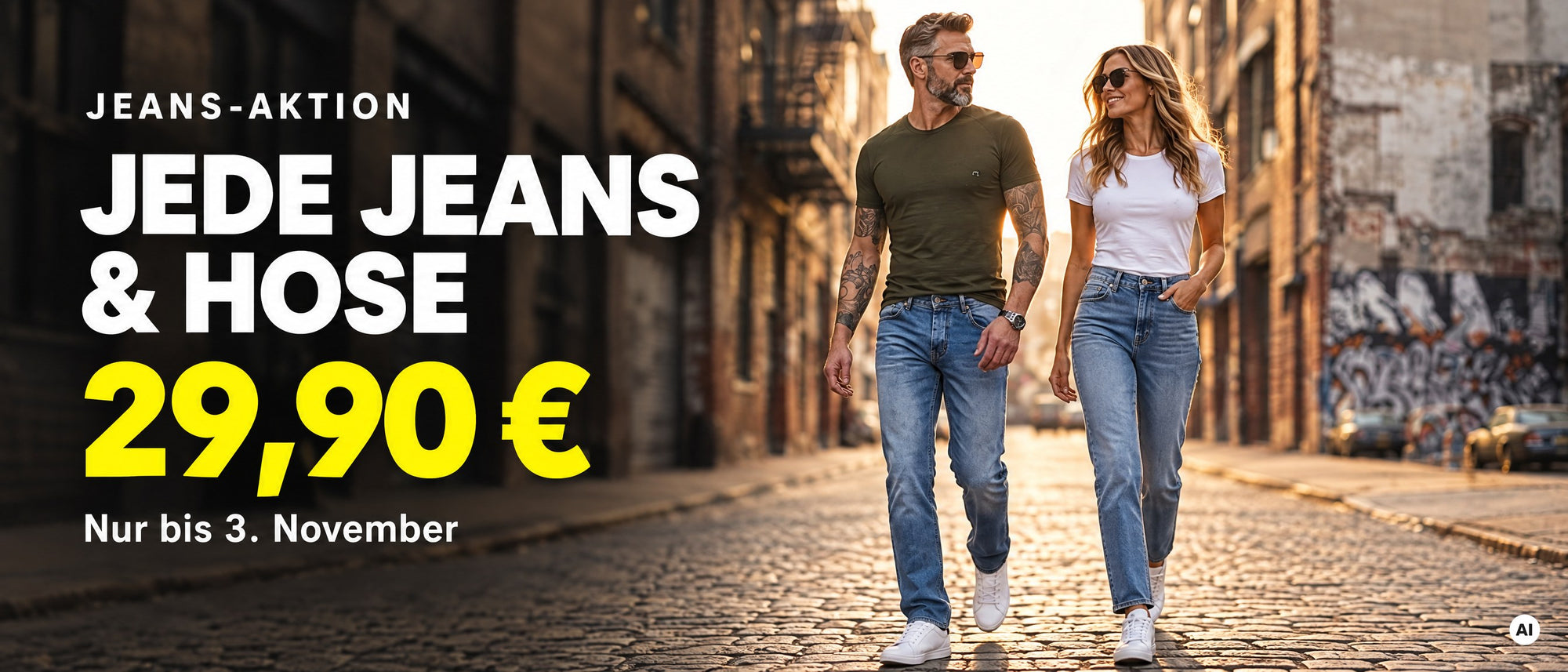 Jeans-Aktion: Jede Jeans und Hose 29,90 Euro, nur bis 3. November