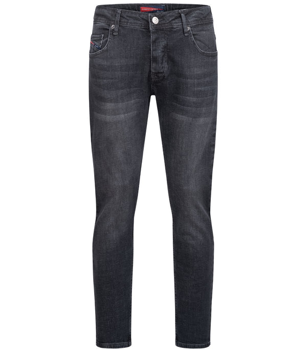 Lorenzo Loren Herren Jeans Regular Fit Dunkelgrau LL-4006