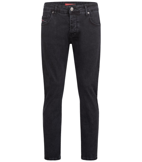 Lorenzo Loren Herren Jeans Regular Fit Schwarz LL-4007