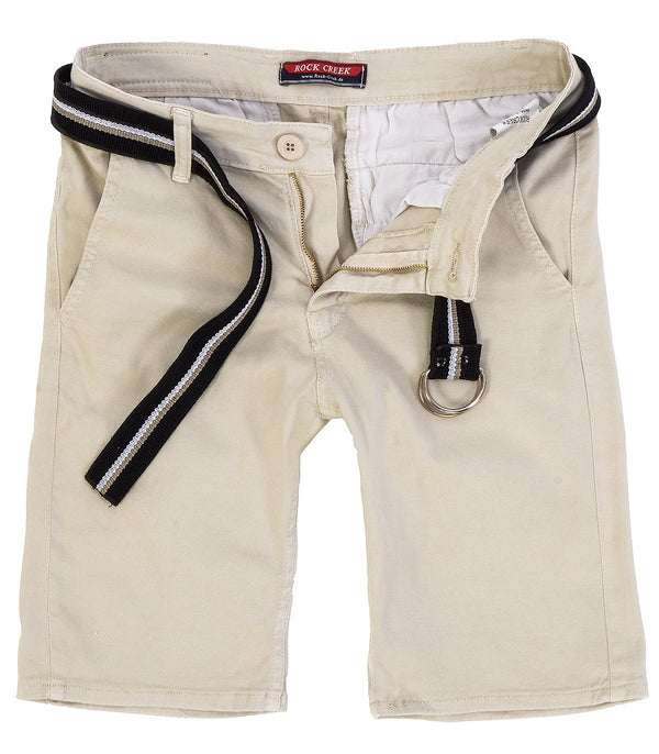 Rock Creek Herren Chino Shorts mit Gürtel RC-2133