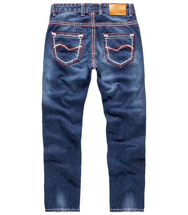 Rock Creek Herren Jeans Comfort Fit Dunkelblau RC-2272