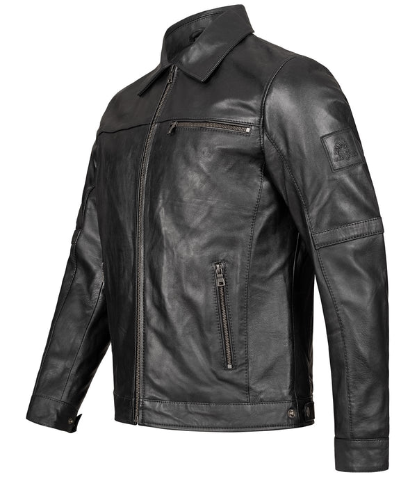 Rock Creek Herren Lederjacke Biker-Style H-289