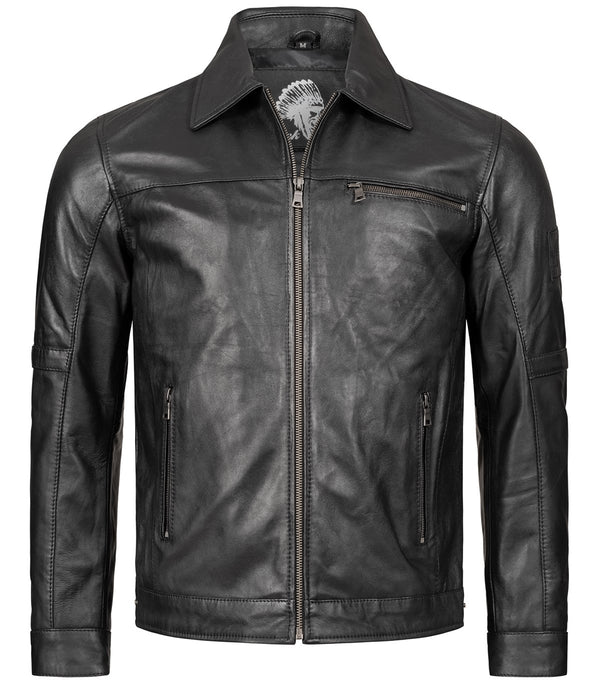 Rock Creek Herren Lederjacke Biker-Style H-289