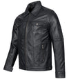 Rock Creek Herren Lederjacke Kentkragen H-296