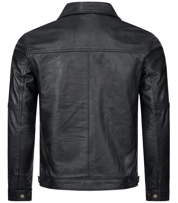 Rock Creek Herren Lederjacke Kentkragen H-296