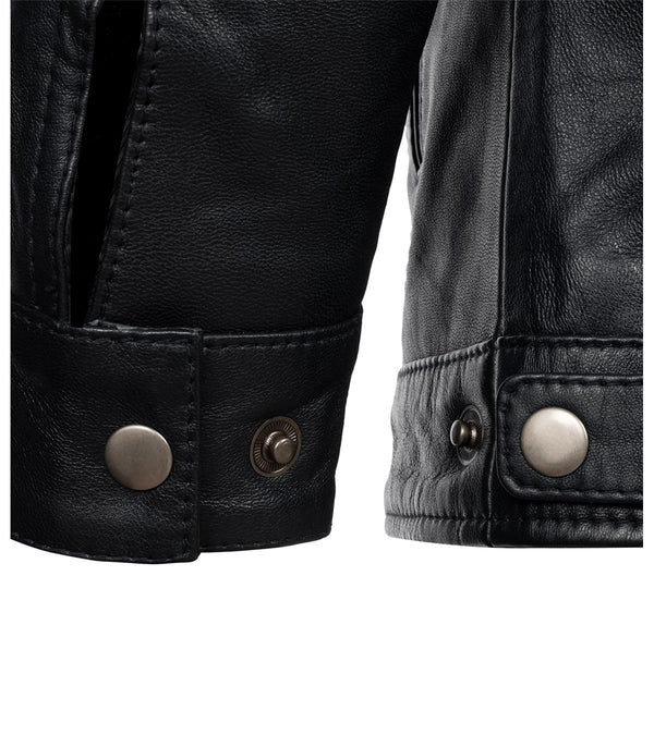 Rock Creek Herren Lederjacke Kentkragen H-296