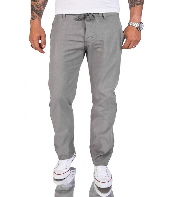 Rock Creek Herren Leinen-Optik Hose Stoffhose RC-2152