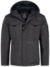 Rock Creek Herren Winterjacke H-400 dunkelgrau S-5XL wattierte Winterjacke mit vielen Taschen und wetterfestem Obermaterial