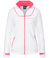 Rock Creek Damen Fleecejacke D-473 weiß pink XS-2XL aus 100% Polyester mit Reißverschluss und Kontrastdetails