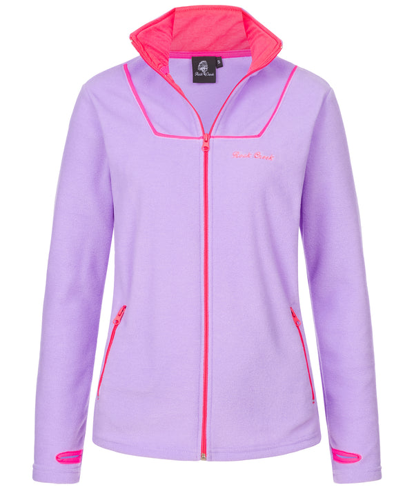 Rock Creek Damen Fleecejacke D-473 violett orange XS-2XL sportlich feminine Damen Fleecejacke mit Reißverschluss