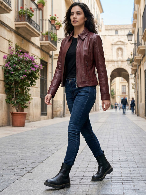 Rock Creek Damen Lederjacke D-487