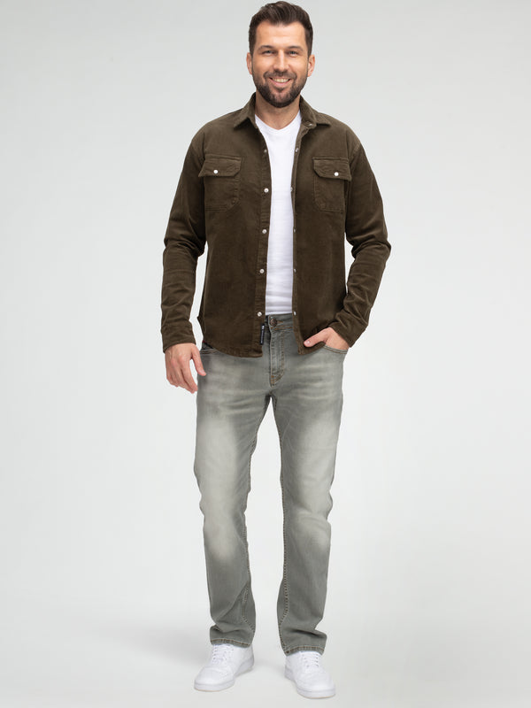 Rock Creek Herren Cordhemd Kentkragen H-412