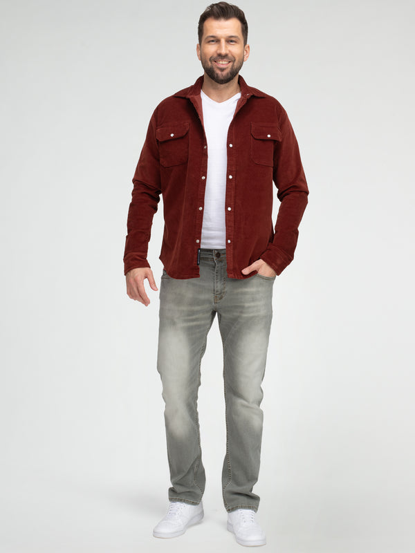 Rock Creek Herren Cordhemd Kentkragen H-412