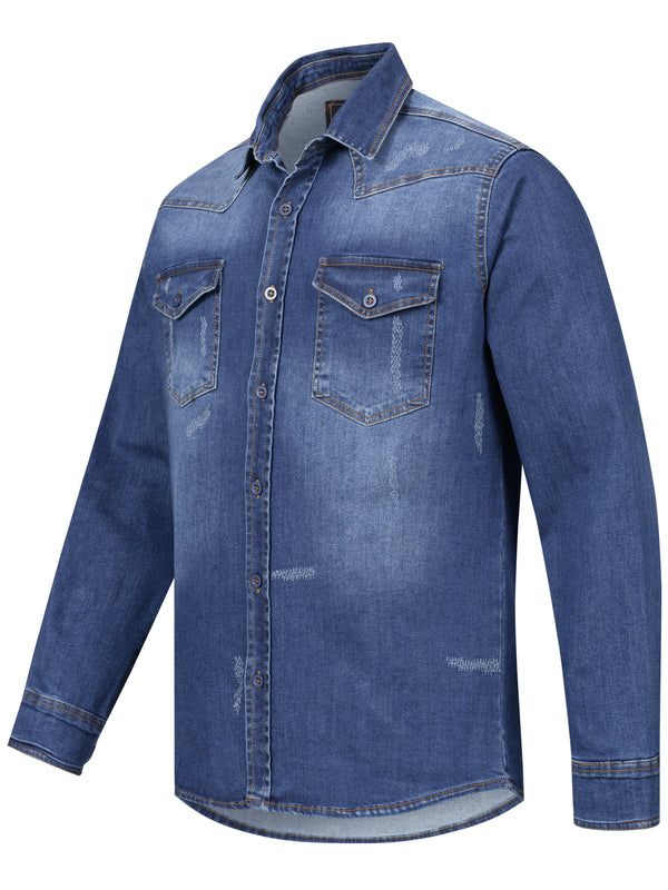 Rock Creek Herren Jeanshemd H-419