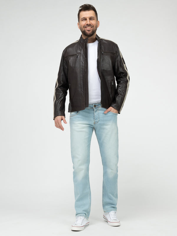 Rock Creek Herren Lederjacke H-401