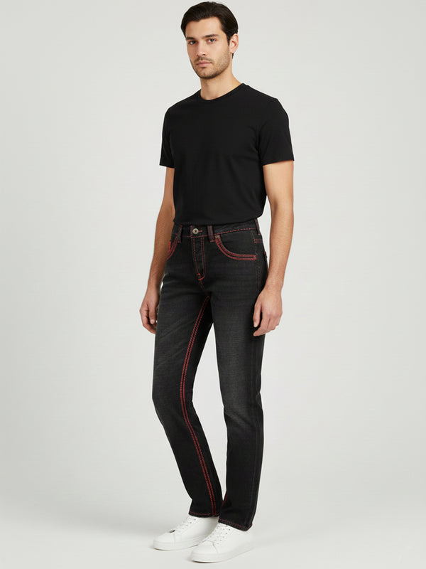 Rock Creek Herren Jeans Comfort Fit Schwarz RC-2092