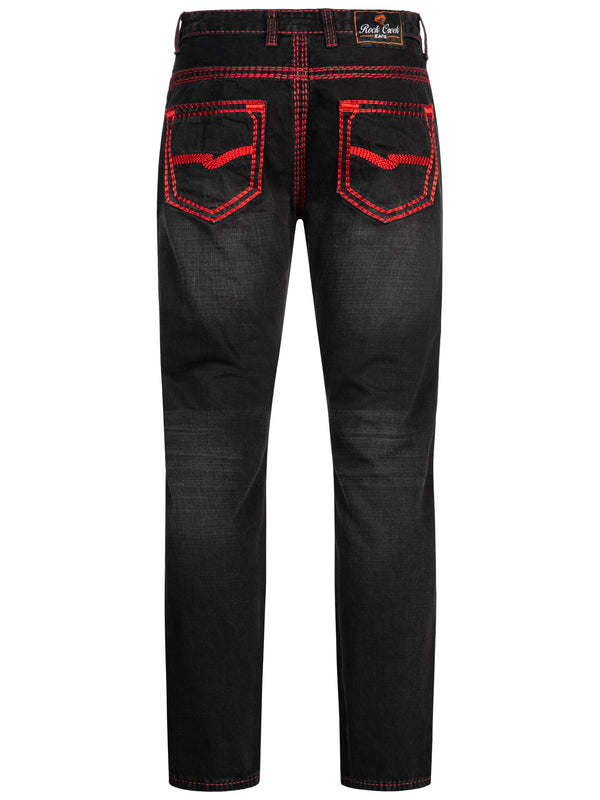Rock Creek Herren Jeans Comfort Fit Schwarz RC-2092