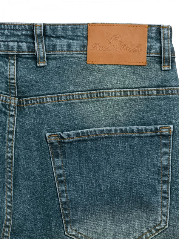 Rock Creek Herren Jeans Shorts Blau-Grün RC-2448