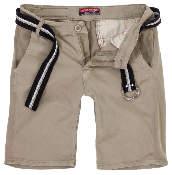 Rock Creek Herren Chino Shorts mit Gürtel RC-2133