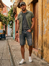 Rock Creek Herren Jeans Shorts Dunkelblau RC-2447