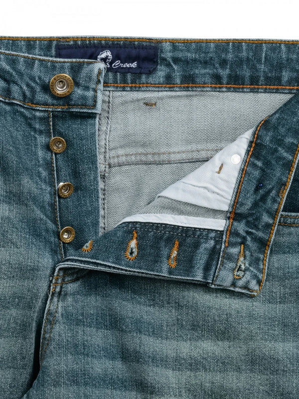 Rock Creek Herren Jeans Shorts Blau-Grün RC-2448