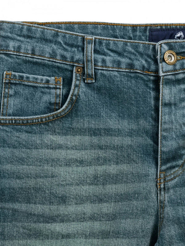 Rock Creek Herren Jeans Shorts Blau-Grün RC-2448