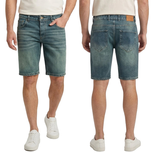 Rock Creek Herren Jeans Shorts Blau-Grün RC-2448