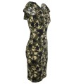 Damen Midikleid Sommer Kleid Camouflage Sommerkleid Figurbetont  