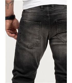 Lorenzo Loren Herren Jeans Regular Fit Schwarz LL-4005