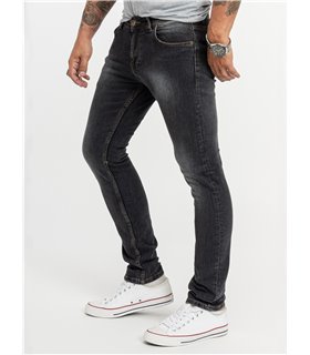 Rock Creek Herren Jeans Slim Fit Schwarz RC-2143