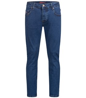 Lorenzo Loren Herren Jeans Regular Fit Blau LL-4009