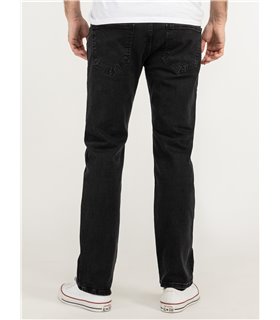 Lorenzo Loren Herren Jeans Regular Fit Schwarz LL-4007