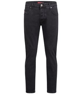 Lorenzo Loren Herren Jeans Regular Fit Schwarz LL-4007