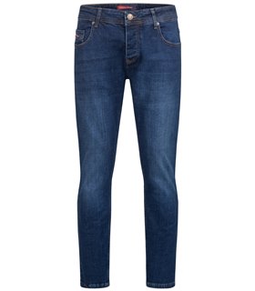 Lorenzo Loren Herren Jeans Regular Fit Blau LL-4008