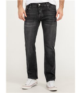 Lorenzo Loren Herren Jeans Regular Fit Dunkelgrau LL-4006