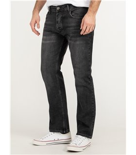 Lorenzo Loren Herren Jeans Regular Fit Dunkelgrau LL-4006