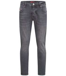 Lorenzo Loren Herren Jeans Regular Fit Grau LL-4010