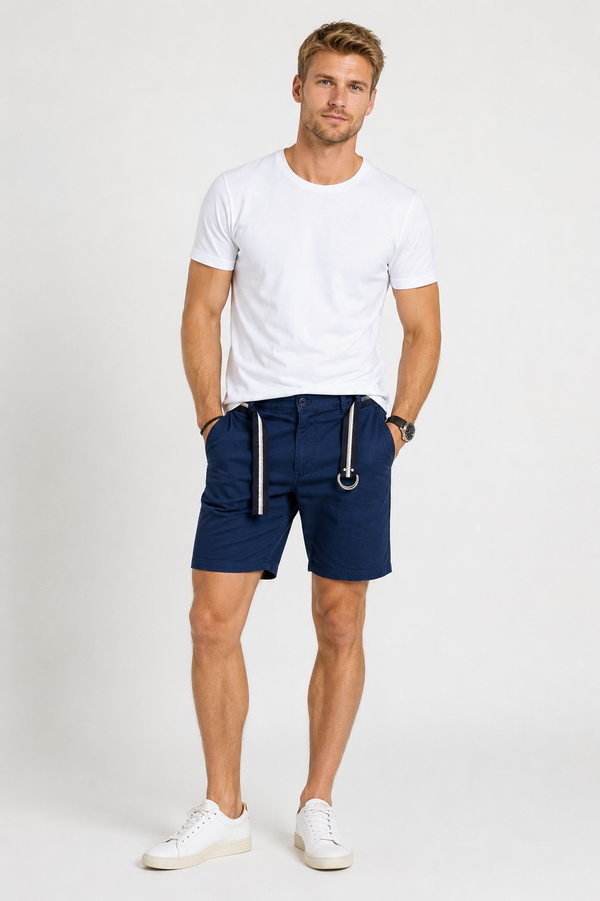 Rock Creek Herren Chino Shorts mit Gürtel RC-2133