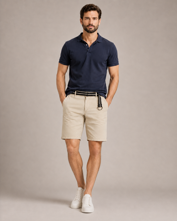 Rock Creek Herren Chino Shorts mit Gürtel RC-2133
