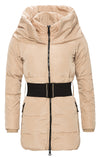 Damen Daunenjacke Steppmantel mit Gürtel D-115 _77315.jpg