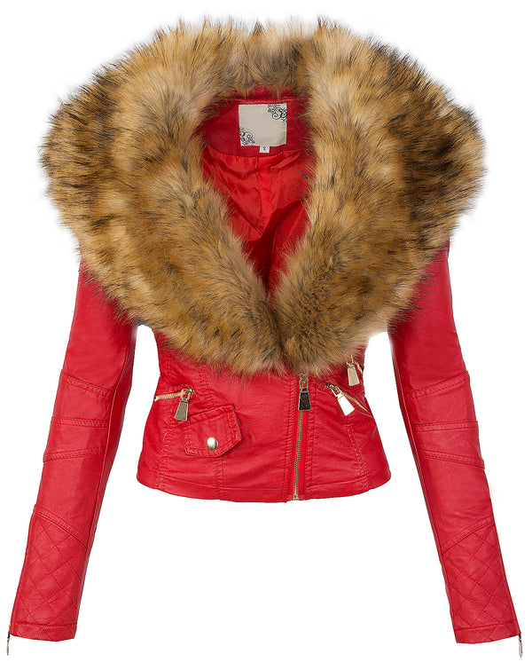 Damen Winter Kunstlederjacke mit Kunstfellkragen D-119_77378.jpg