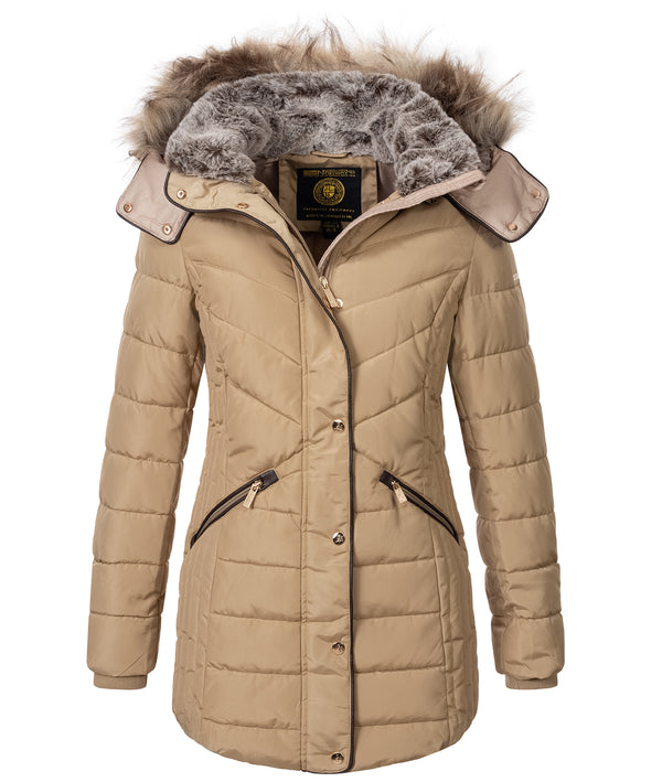 Geographical Norway Damen Winter Jacke mit Kunstfellkragen D-456 _81616.jpg