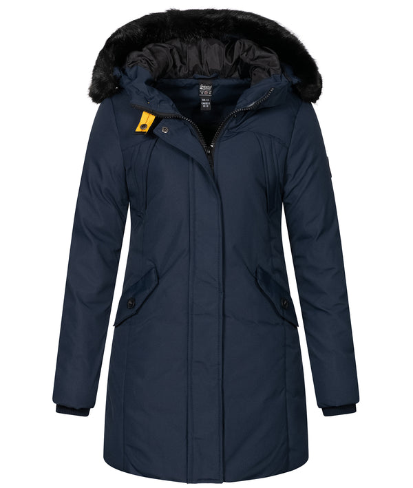 Geographical Norway Damen Winter Mantel mit Kunstfellkragen D-450 _81198.jpg