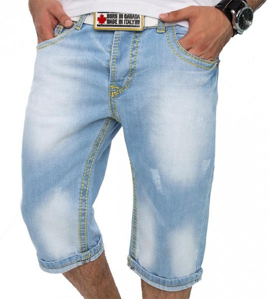 Herren Jeans Bermuda Shorts Hose Denim kurze Hose Hellblau _35705.jpg