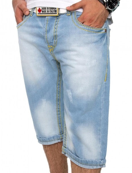 Herren Jeans Bermuda Shorts Hose Denim kurze Hose Hellblau _35706.jpg