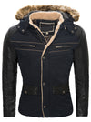 Herren Winter Bikerjacke mit Kunstlederärmeln gefüttert H-062 _79039.jpg